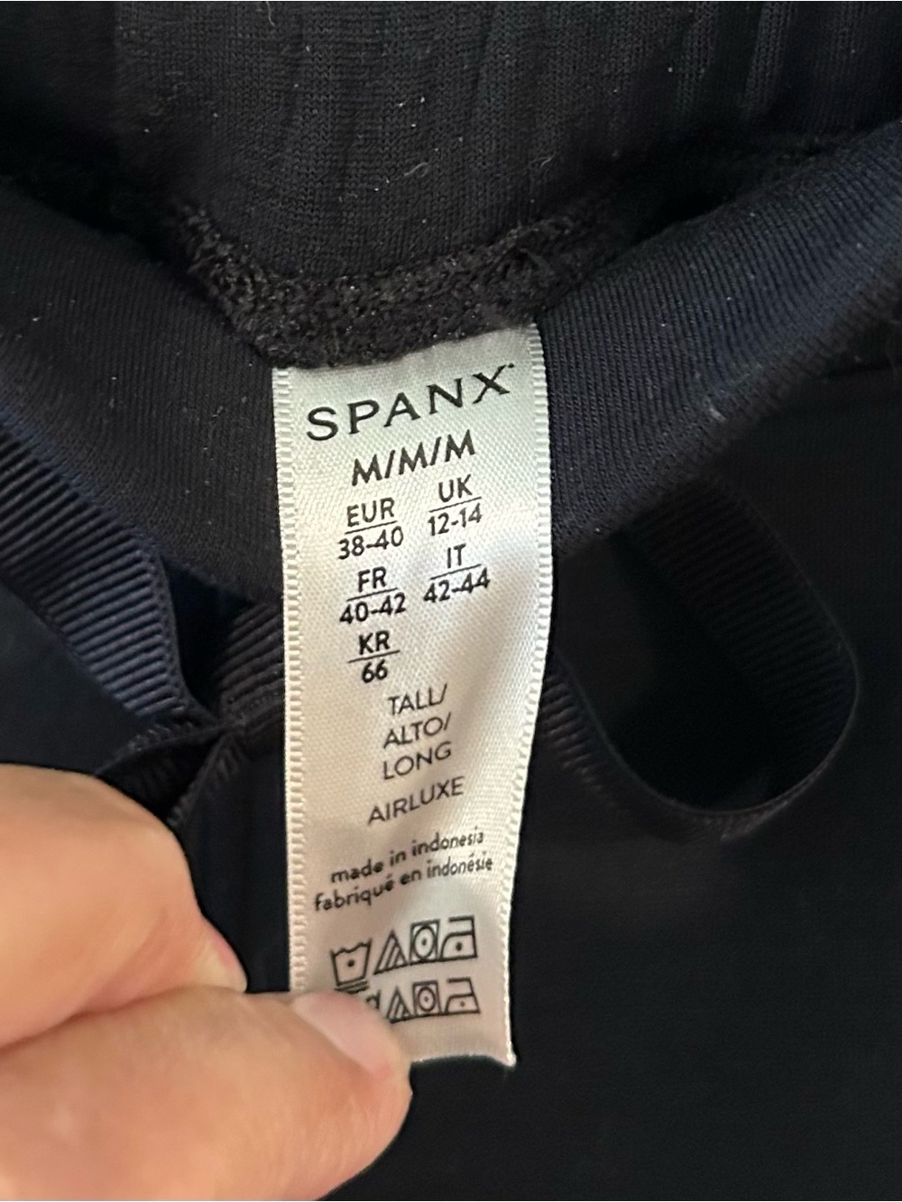 SPANX Black Wide-Leg Drawstring Lounge Pants in Medium Tall - Picture 7 of 12